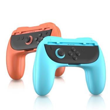 Imagem de WUXIDIXI Switch 2 Joy-Con Grips – Ergonomic Blue & Orange Switch 2 Controller Grip Accessories, Lightweight Joycon 2 Grips for Nintendo Switch 2-2 Pack (Orange & Blue)