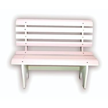 Imagem de BANCO INFANTIL EM MDF 12MM PINTADO BRANCO PARA DECORAÇÃO/FESTA
