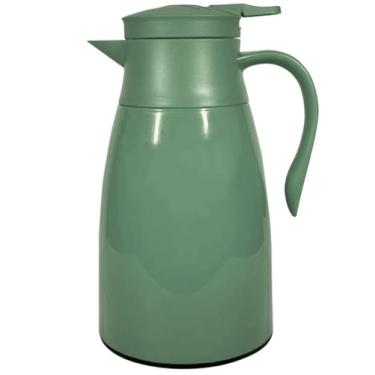 Imagem de Garrafa De Café Térmica 1Litro com Isolamento a Vácuo com Alça Ergônomica e Tampa com Sistema Anti-Vazamento Vedado em Silicone Corta Pingo (VERDE)