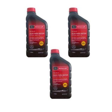 Imagem de Kit 3 Óleos Motor 5W20 Semissintético Ford Motorcraft BXO5W20CA API SP
