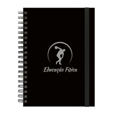 Imagem de Caderno Colegial Plus 12 Matérias Profissões Educação Física (Preto e Prata)