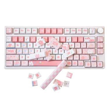 Imagem de GK GAMAKAY Conjunto de teclas de 137 teclas, teclado de sublimação térmica de cinco lados perfil MDA para teclado mecânico para jogos 61/64/68/75/80/81/83/87/96/98/104/108 Layout mecânico para jogos