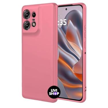Imagem de Capa Case Capinha Compatível Motorola G75 Silicone Com Bordas Elevadas Aveludada Forro Premium (ROSA IORGUTE)