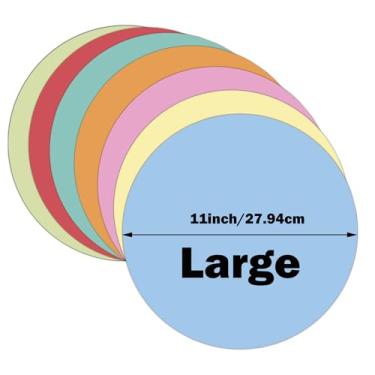 Imagem de 8 peças adesivos grandes apagáveis a seco com pontos coloridos redondos 28 cm etiquetas de codificação de cores removíveis adesivos de parede de quadro branco interativo adesivos organizadores de mesa