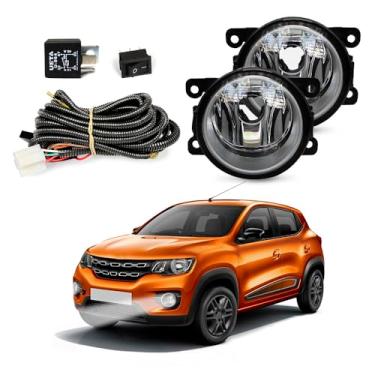 Imagem de Kit Farol de Milha para Kwid 2017 a 2022 Completo com Chicote Botão e Relê Auxiliar Neblina