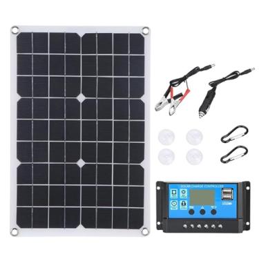 Imagem de Daconovo Kits de painel solar flexível portátil de 300 W Painel solar de silício monocristalino com controlador 60A Porta de carregamento USB dupla Interface de braçadeira de bateria DC5521 carre MO