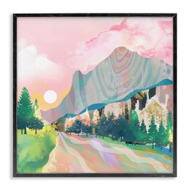 Imagem de Stupell Industries Mystic Canyon em pastéis preto emoldurado giclée design de arte por Mia Charro, 24 x 24