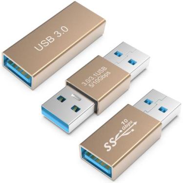 Imagem de (3 peças) Kit de adaptador USB 3.0 com suporte para carregamento e tra