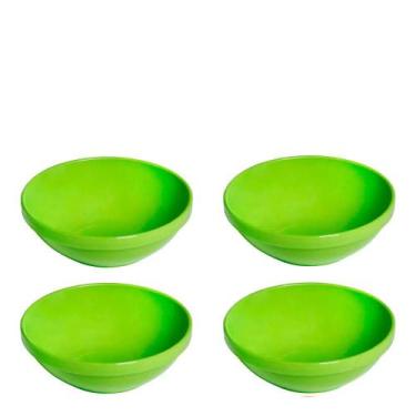 Imagem de Conjunto de Sopeira Cheff 350ml 4 Peças Verde em Polipropileno VEM