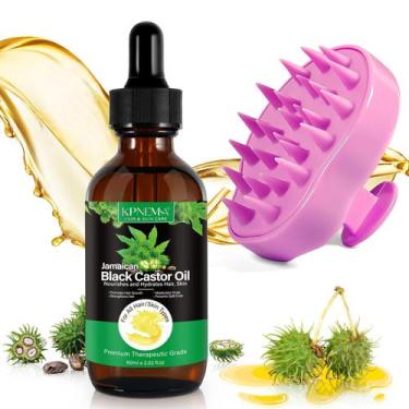 Imagem de Óleo KPNEMA Jamaican Black Castor 60mL com massageador de cabeça