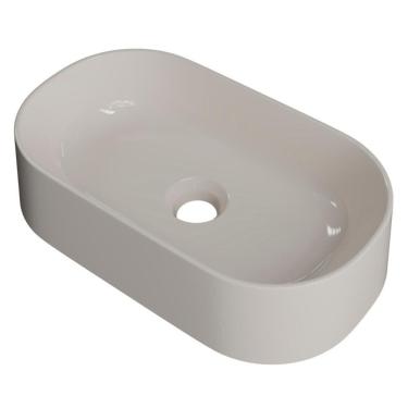 Imagem de Cuba Pia De Apoio Para Banheiro Oval 43cm Hera C08 Bege - Mpozenato