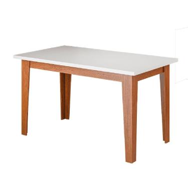 Imagem de Mesa Para Sala De Jantar 1,60m Miami Madeirado/off White Dobuê Madeirado/off White