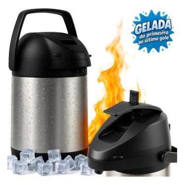 Imagem de Garrafa Térmica 2,5 Litros Inoxidável Com Alavanca para Terere e Chima