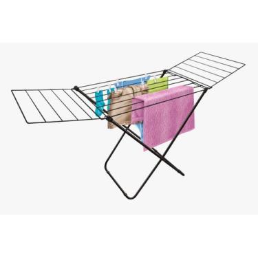 Imagem de Varal de chão com abas napoles em aço black - secalux