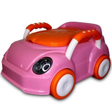 Imagem de Troninho Privadinha Carrinho Assento Redutor Penico Lorben, Rosa