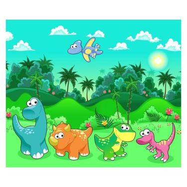 Imagem de Papel de Parede Adesivo Infantil Dinossauros Quarto Criança - 680pcm -