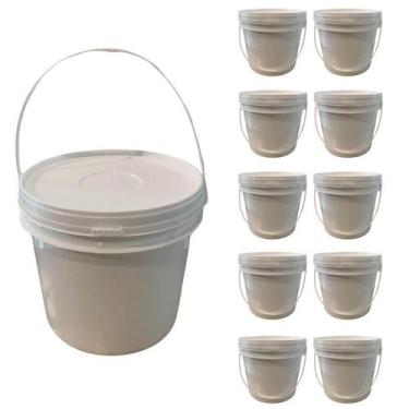 Imagem de Balde Para Jardim Vertical 2.2 Litros Branco 10 Pçs - Nastripack