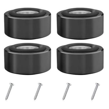 Imagem de MiOYOOW Pés de tábua de corte, 4 peças de pernas antiderrapantes para móveis com almofadas de borracha inferiores e parafusos para escritório em casa