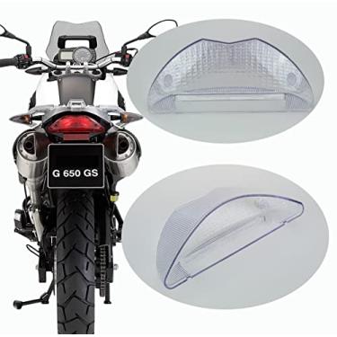 Imagem de Compatível com BMW- F650GS / F800GT / F800R / F800S /F800ST / G650GS / R1200GS; Lente de luz traseira de freio da lâmpada traseira (lente transparente)