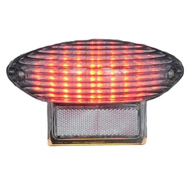 Imagem de Luzes traseiras de LED de motocicleta com lente transparente com indicadores de luz de seta integrados para Suzuki 99-07 GSXR1300, 03-06 Katana600/750