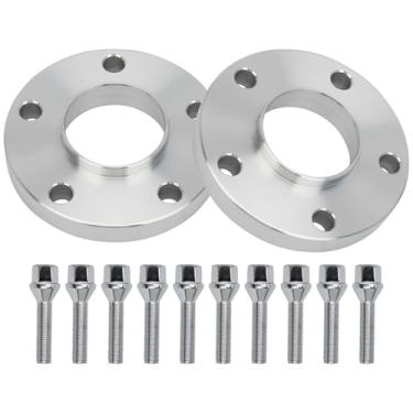 Imagem de IRONTEK Espaçadores de roda de 5 x 120 mm, espaçadores forjados reais de 20 mm com furo de cubo de 72,56 mm M12 x 1,5 pinos aptos para BMW Série 1 M 128i 135i 318i 318is 525i 528e 528i 550i 650i 733i