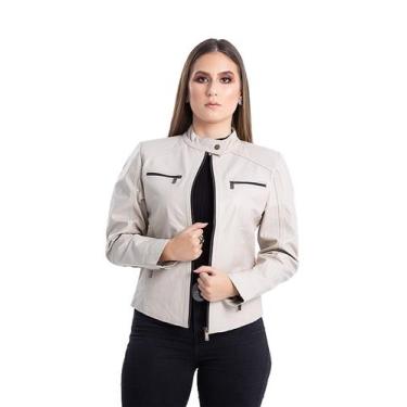 Imagem de Jaqueta de Couro GP Marfim - Parra Couros, EG