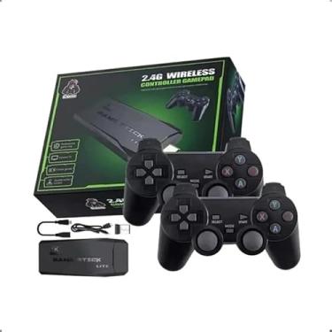 Imagem de Video game Stick 4K 64gb 20Mil Jogos 2 Controles Sem Fio Console Portatil Jogos Retro Antigo