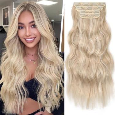 Imagem de Extensão de cabelo KookaStyle Long Wavy Synthetic 50cm Pearl Blonde