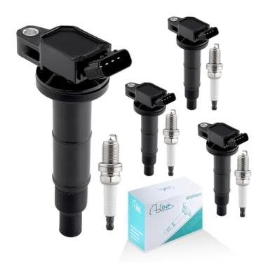 Imagem de AULINK Pacote de bobina de ignição uf333/7092 velas de ignição 4 unidades para toyota camry 02-11,corolla 09-10,highlander 01-07,matrix 09-10,rav4 01-08,solara 02-06,lexus hs250h 10-12,pontiac vibe