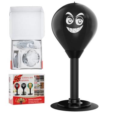 Imagem de Saco de pancadas de mesa com ventosa – Punch Away Stress, bola de estresse de mesa de escritório resistente para adultos e crianças, brinquedo de boxe divertido para colegas de trabalho, amigos