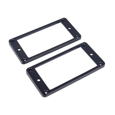 Imagem de Banworks Anéis Humbucker de plástico inclinado superior plano captador Humbucker 4,5 x 6 mm moldura para captador de guitarra Epiphone Les Paul LP Style Pacote com 2 JT/SYQG-22 Preto
