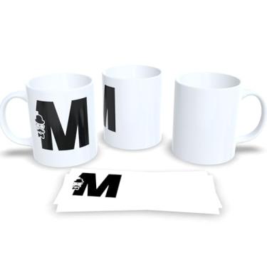 Imagem de Caneca de Porcelana Masculina Letra Inicial do Alfabeto (M)