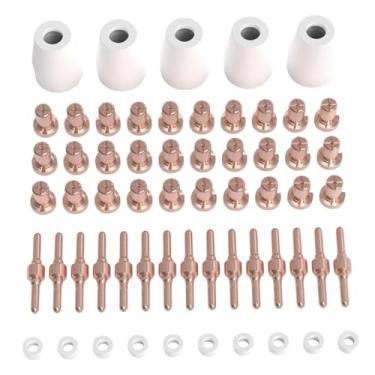 Imagem de MotiveTech 60 peças consumíveis para eletrodo de corte de plasma PT-31, peças consumíveis para corte de plasma a ar