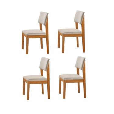 Imagem de Kit 4 Cadeiras para Mesa de Jantar Estofada Turim  LJ Móveis