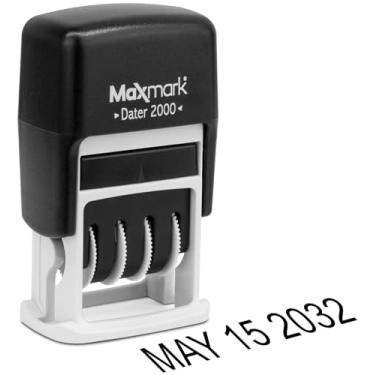 Imagem de MaxMark Carimbo de data 2000 Dater Self Inking - Preto