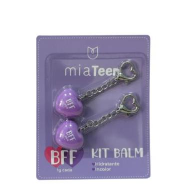 Imagem de Kit BFF Balm Hidratante Labial Incolor Duplas Mia Teen 1g - Mia Make, 