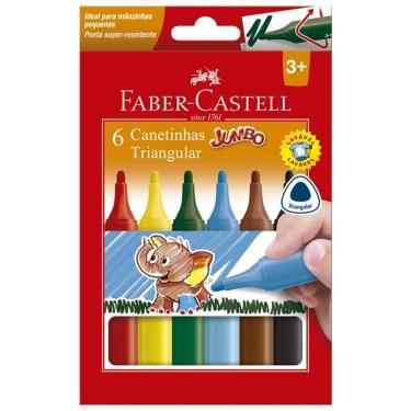Imagem de Caneta hidr Jumbo c/ 6 cores 150206J Faber-Castell