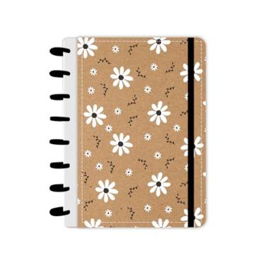 Imagem de Caderno de Discos Capa Dura A5 Kraft Flores abyara graf (tipo caderno inteligente)