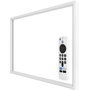 Imagem de Moldura decorativa de silicone branco para Echo Show 21, capa de silicone para Echo Show 21. (branca)