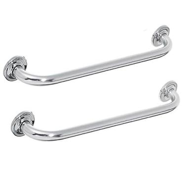 Imagem de Barra De Apoio Para Banheiro Idoso - Kit Com 2 Unidades De 60cm Em AçO Inox, Barra De SegurançA Para Cadeirantes E Deficientes Com Mobilidade Reduzida