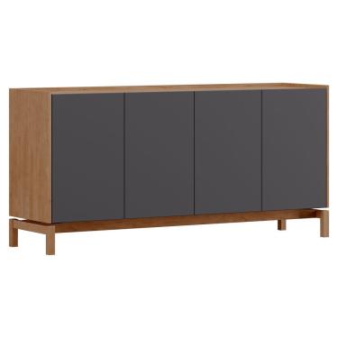 Imagem de Aparador Buffet Para Sala de Jantar 4 Portas 165cm Esdras F06 Tauari Concret - Lyam Decor