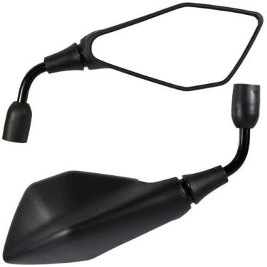 Imagem de Retrovisor espelho moto modelo Kawasaki Z400 Lente Plana Haste curta H