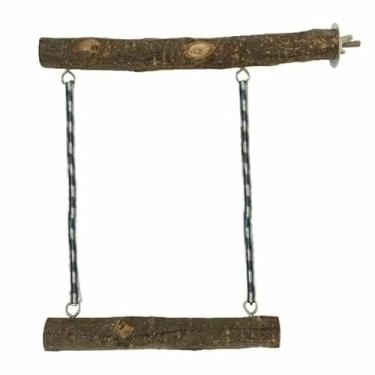 Imagem de Poleiro reto com balanço para calopsitas,agapornis, periquitos