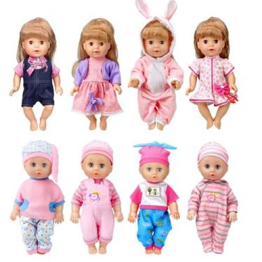Imagem de Roupas para bonecas WONDOLL, 8 conjuntos para bonecas de 30 cm