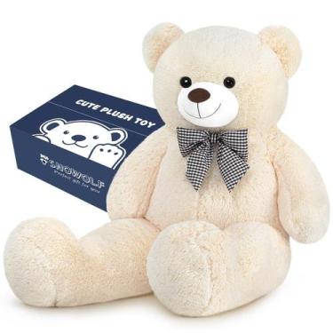 Imagem de Bicho de pelúcia SNOWOLF Giant White Teddy Bear de 120 cm