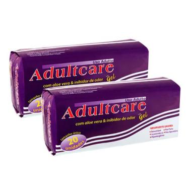 Imagem de Kit 2 Absorvente Geriátrico Adultcare 20 Unidades