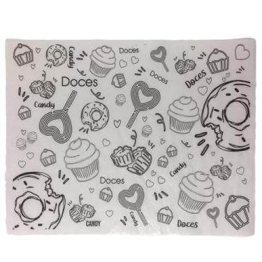 Imagem de Papel acoplado para Doces com película protetora 100 und 30x38cm - Plu