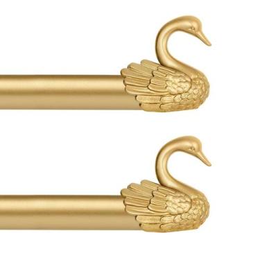 Imagem de Varões de cortina decorativos TANGWIN Gold 45-115 cm, pacote com 2