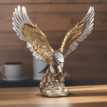 Imagem de ICE ARMOR Estátua de caça de águia de 28,5 cm de altura para decoração de decoração de casa/quarto, para inauguração de casa, feriados e aniversários, ótima adição colecionável