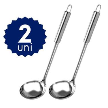 Imagem de Concha de Inox Pequena 50 ml  Ideal Para Feijão, Sopa, Caldos e Molhos